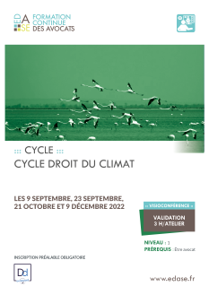 CYCLE DROIT DU CLIMAT. ATELIER III - L'URBANISME DANS LA LOI CLIMAT