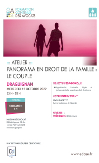 PANORAMA EN DROIT DE LA FAMILLE : LE COUPLE